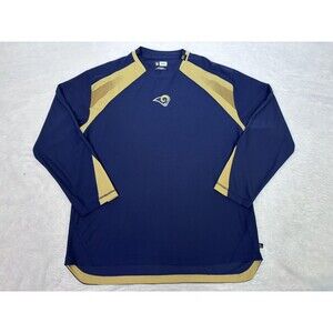 Los Angeles Rams Dri-Fit Mens Large Long Sleeve Shirt On Field Apparel St Louis